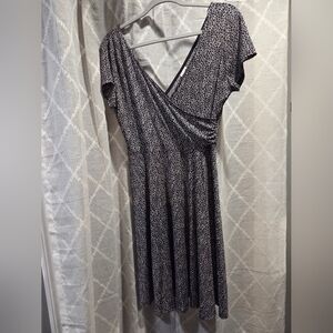 Kaileigh Black and White Patterned Mini Dress